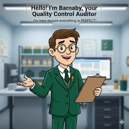 Unveiling Our Secret Weapon: Meet Barnaby, The QC Auditor Who Guards Your Faith-Inspired Designs - Jazzy Faith Designs